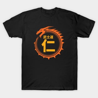 Doc Labs - Dragon / Bushido - Compassion (仁) (Orange/Yellow) T-Shirt